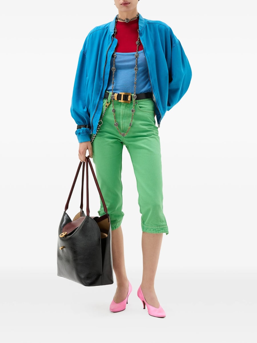 Versace Versace Silk Poplin Zip Blouson, view 3