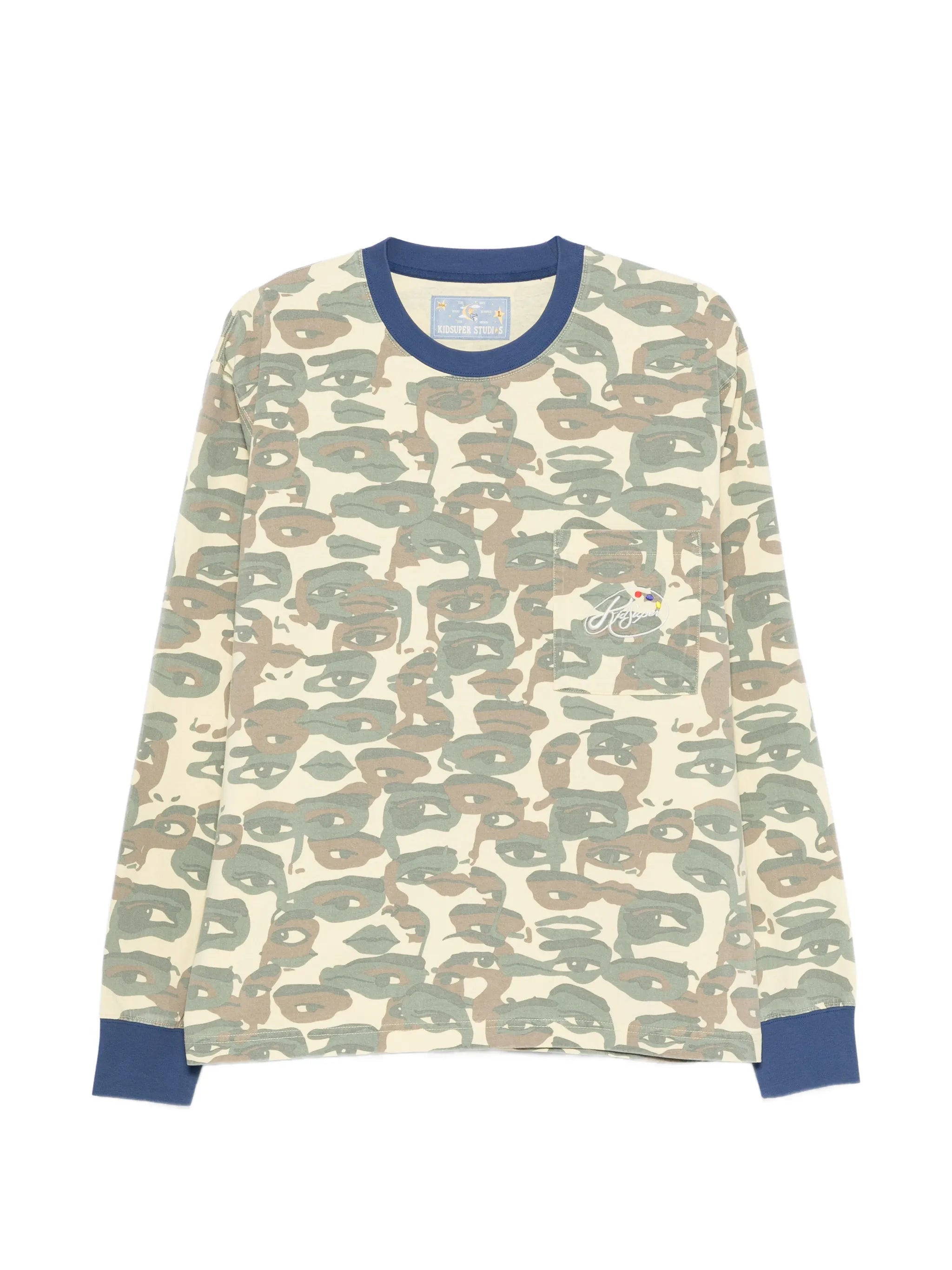 Kidsuper Kidsuper Face Camouflage-printED Pocket T-shirt