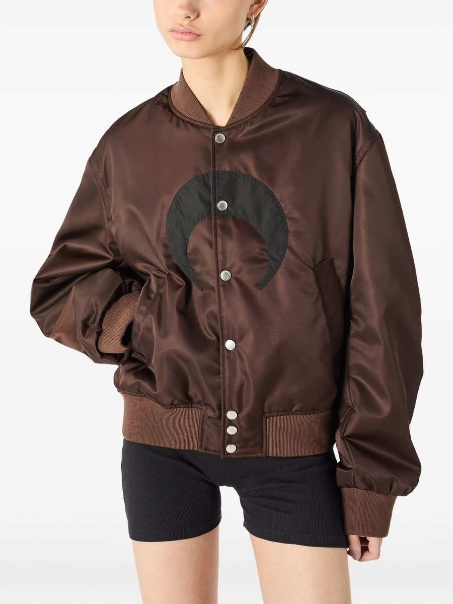 Marine Serre Marine Serre Moon-print Buttoned Bomber Jacket, view 5