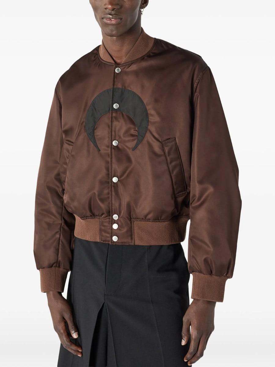Marine Serre Marine Serre Moon-print Buttoned Bomber Jacket, view 6