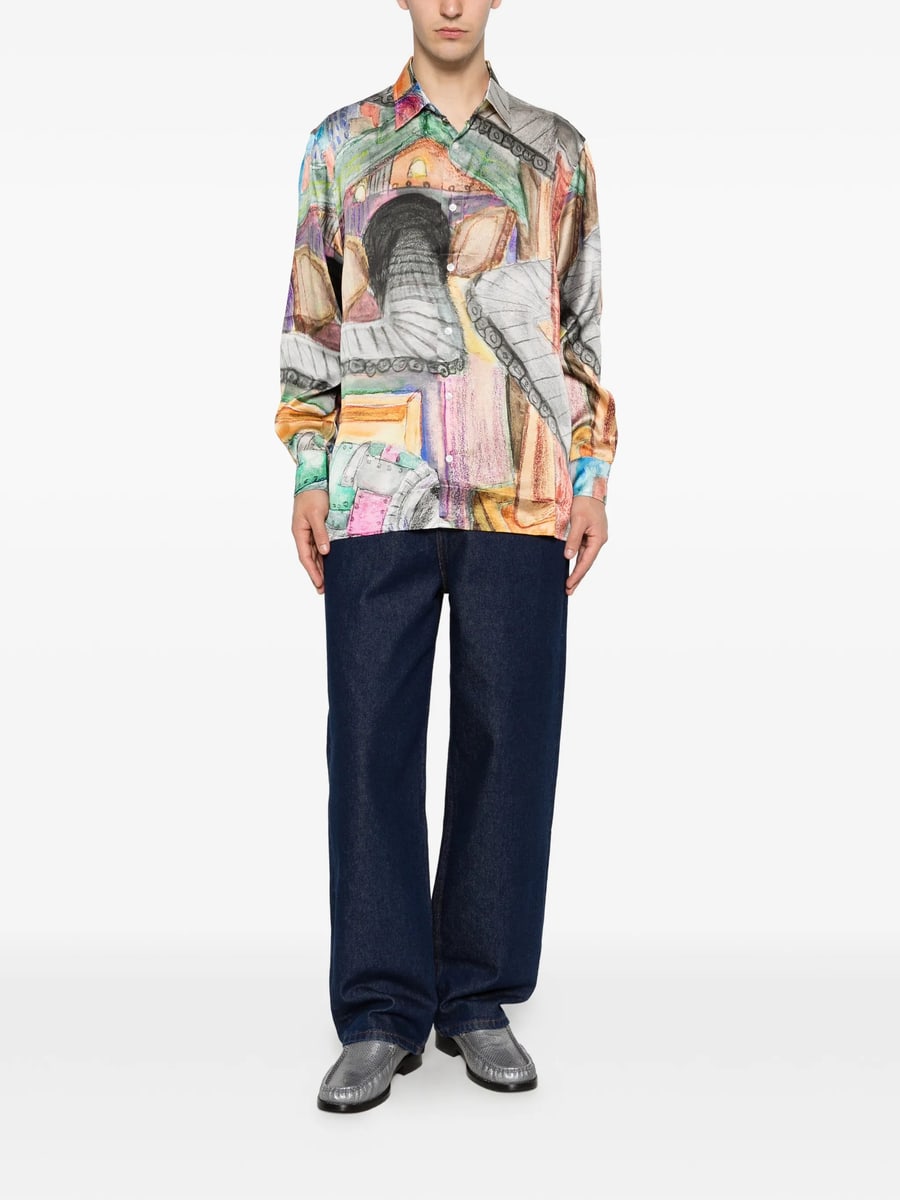 Kidsuper Kidsuper Patterned Button-up Shirt, view 2