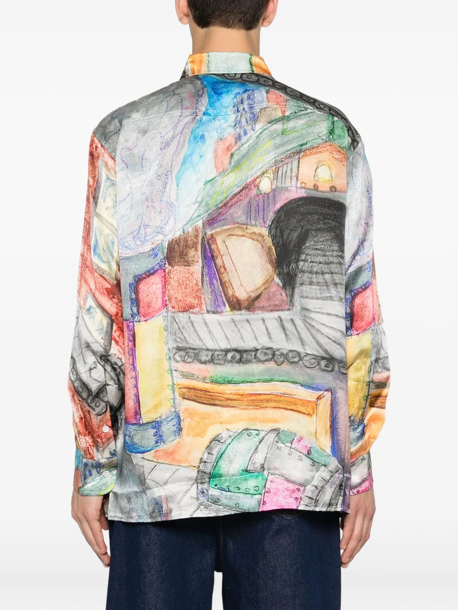 Kidsuper Kidsuper Patterned Button-up Shirt, view 3