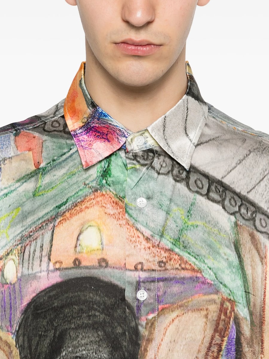 Kidsuper Kidsuper Patterned Button-up Shirt, view 4