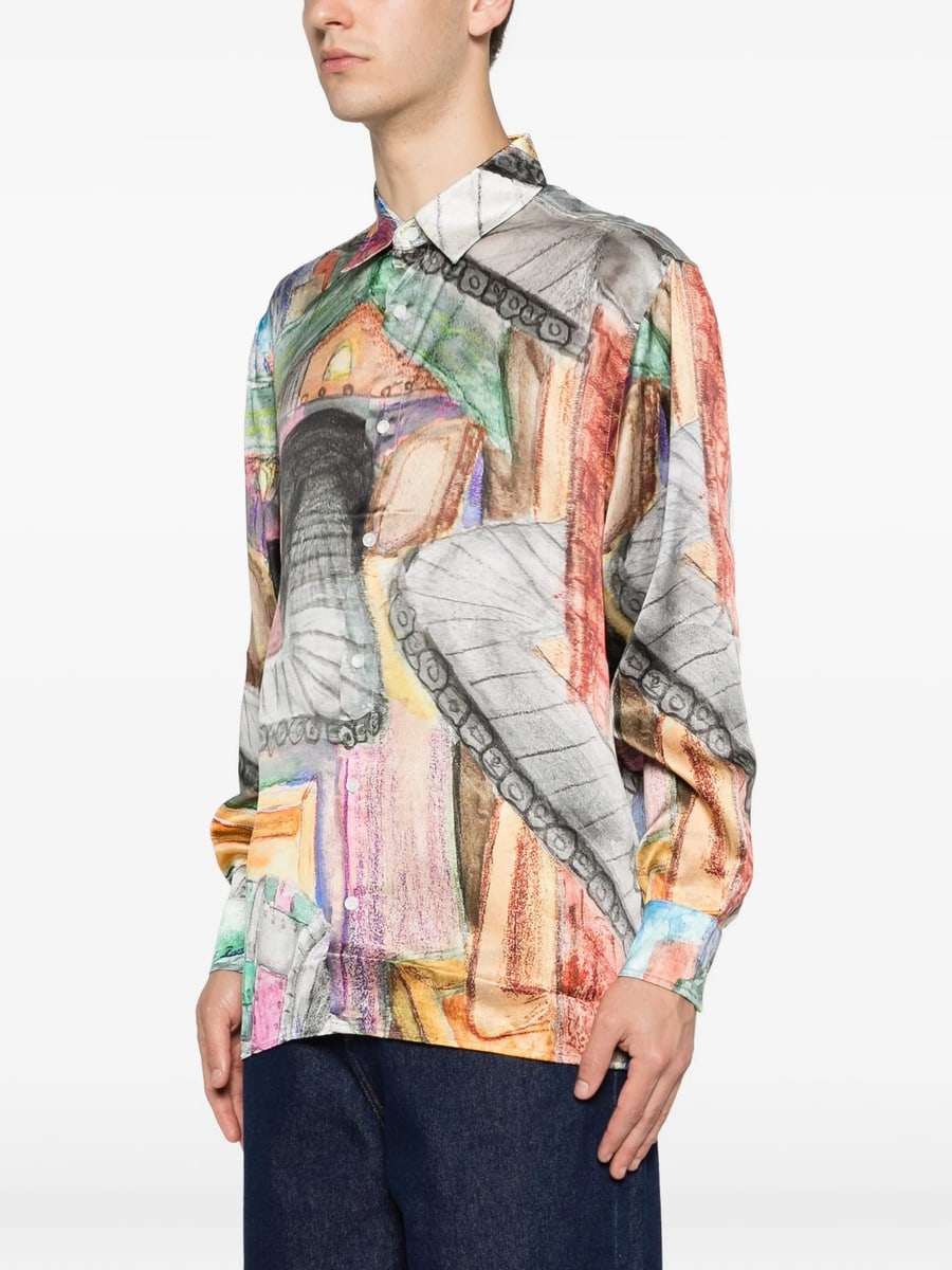 Kidsuper Kidsuper Patterned Button-up Shirt, view 5