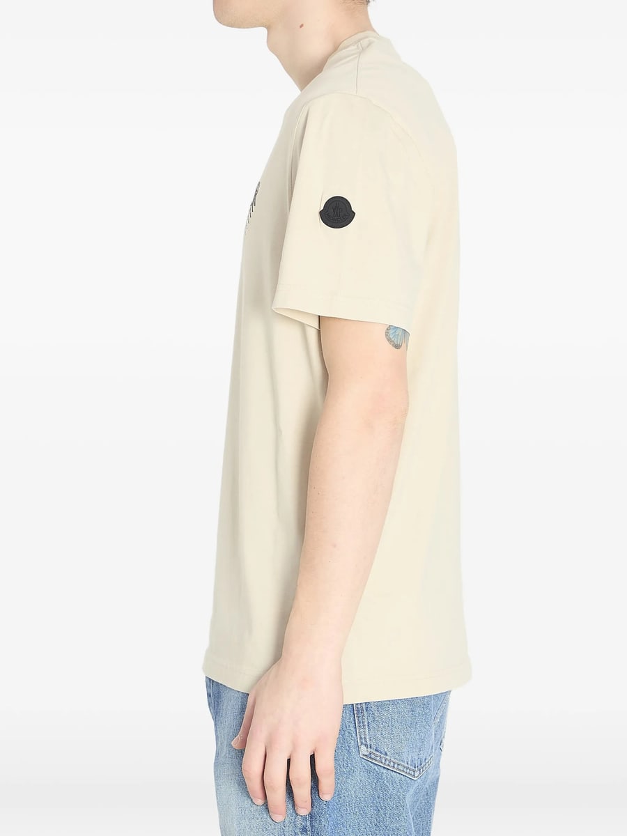 Moncler Moncler Logo-detail Short-sleeve T-shirt, view 3