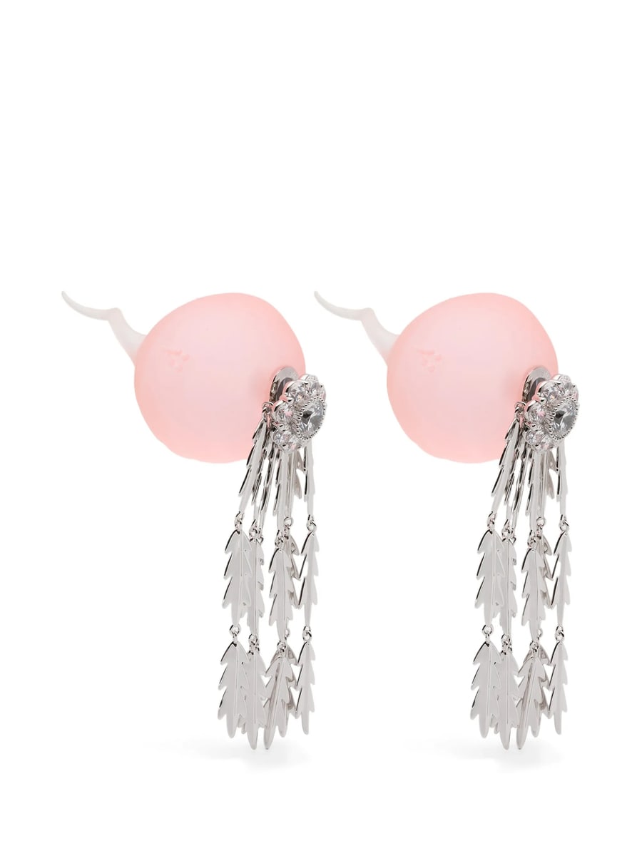 Yvmin Yvmin Floral Drop Earrings, view 2