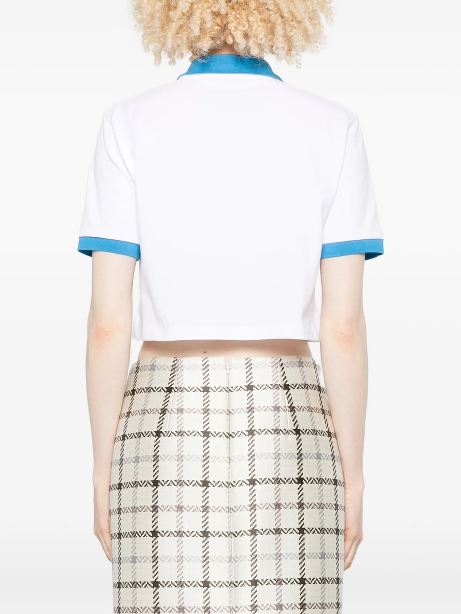 Versace Versace Cropped Trim Polo Shirt, view 4