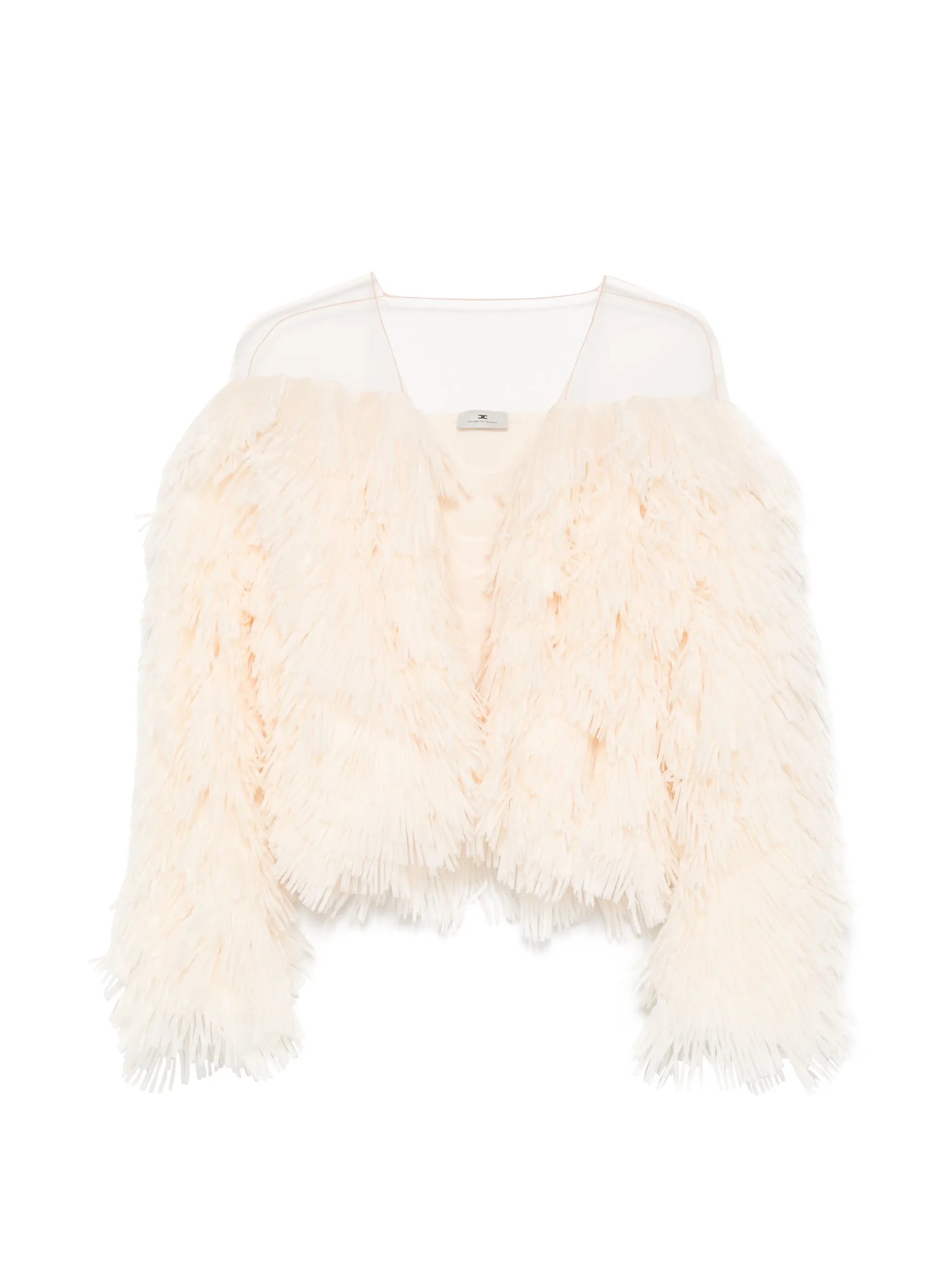 Elisabetta Franchi Elisabetta Franchi Tulle And Organza Jacket With Fringes
