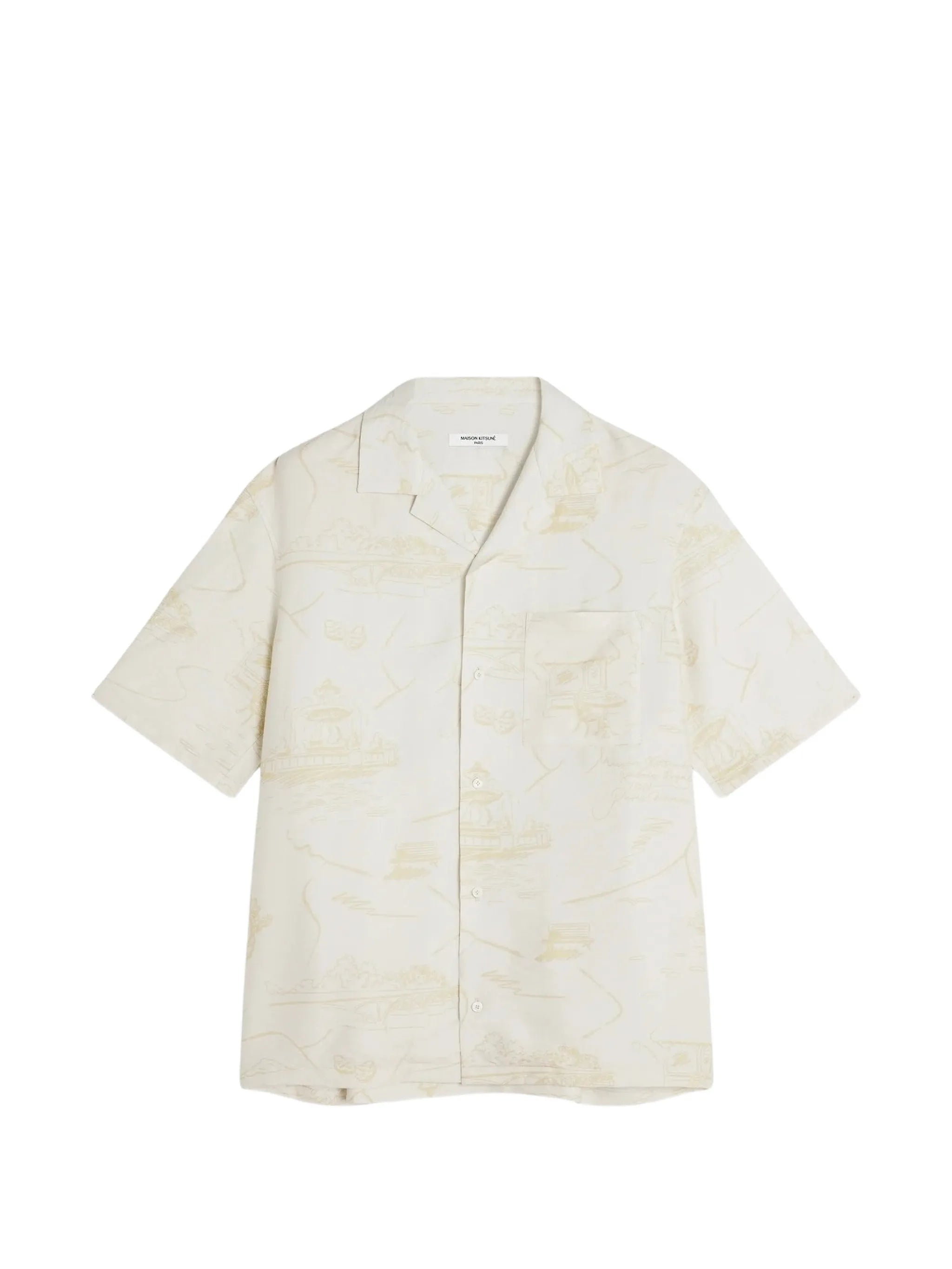 Maison Kitsuné Maison Kitsuné Parisian Map Resort Shirt