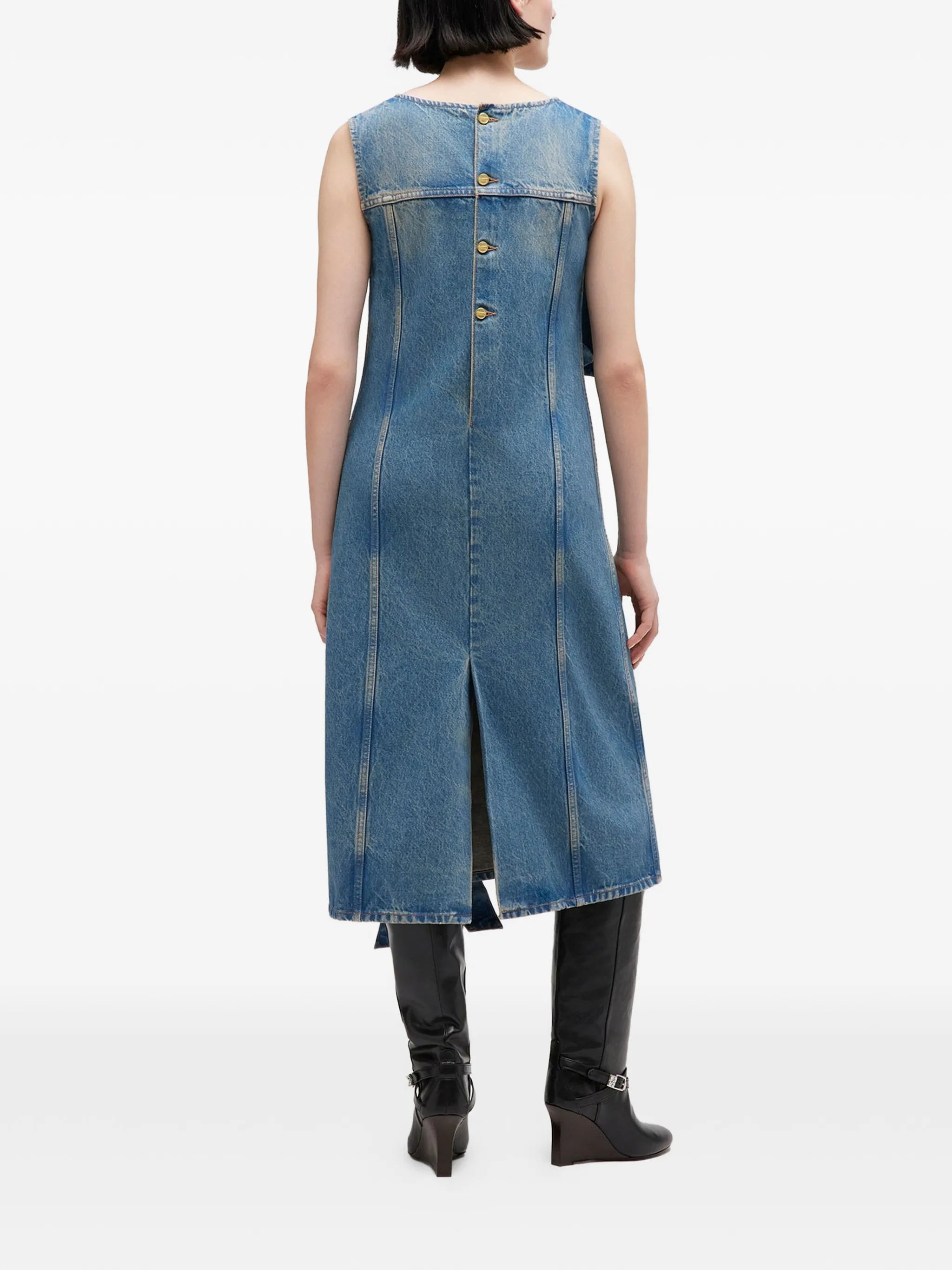Ganni Ganni Light Rigid Denim Dress, view 2