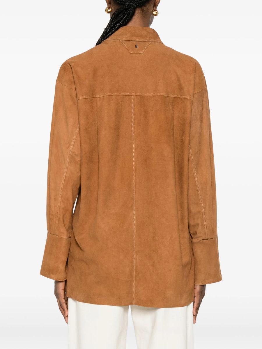 Santoro Santoro Leather Shirt Jacket, view 4
