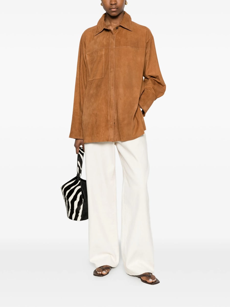 Santoro Santoro Leather Shirt Jacket, view 5