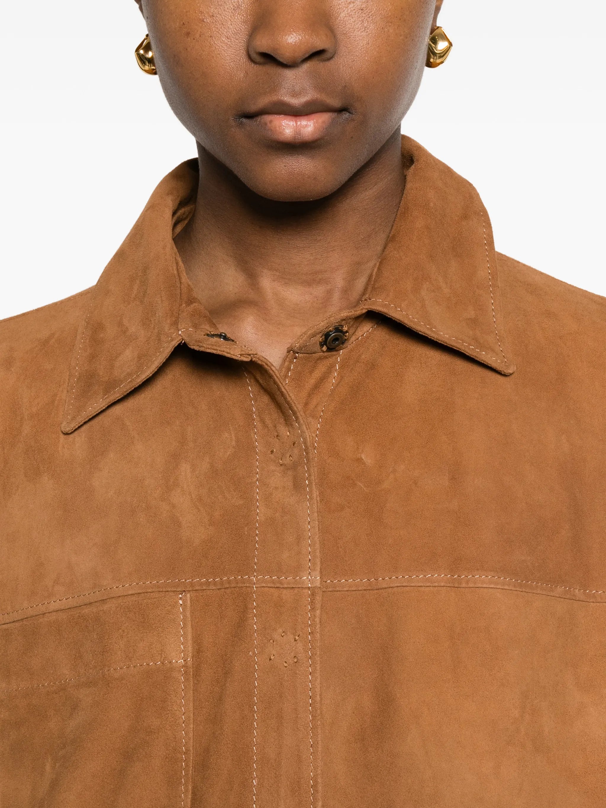Santoro Santoro Leather Shirt Jacket, view 2