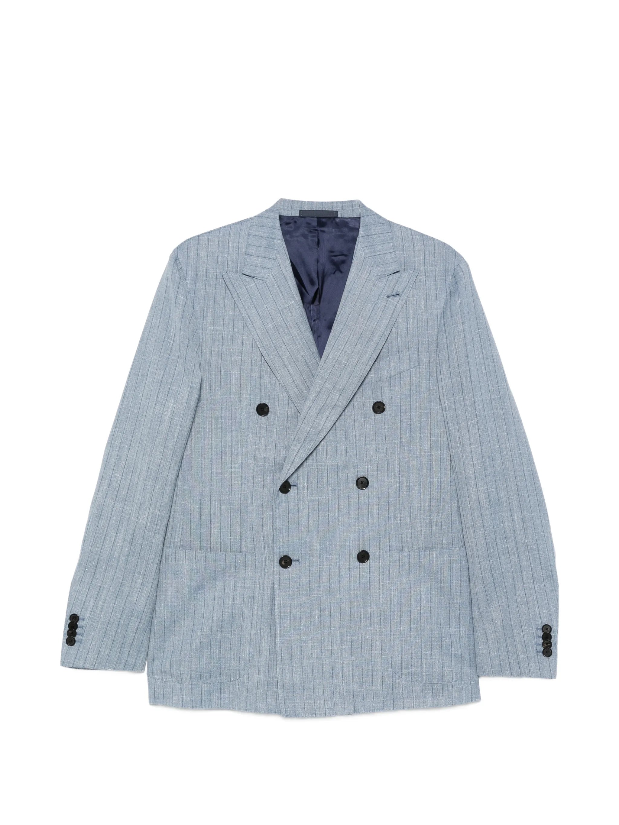 Caruso Caruso Aida Pinstripe Double-breasted Blazer