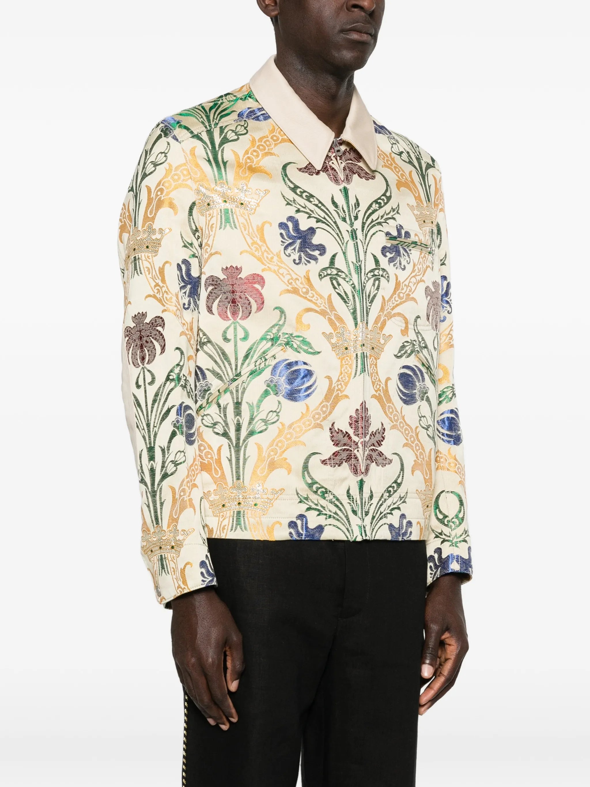Junya Watanabe Junya Watanabe Floral-motifs Jacket, view 2