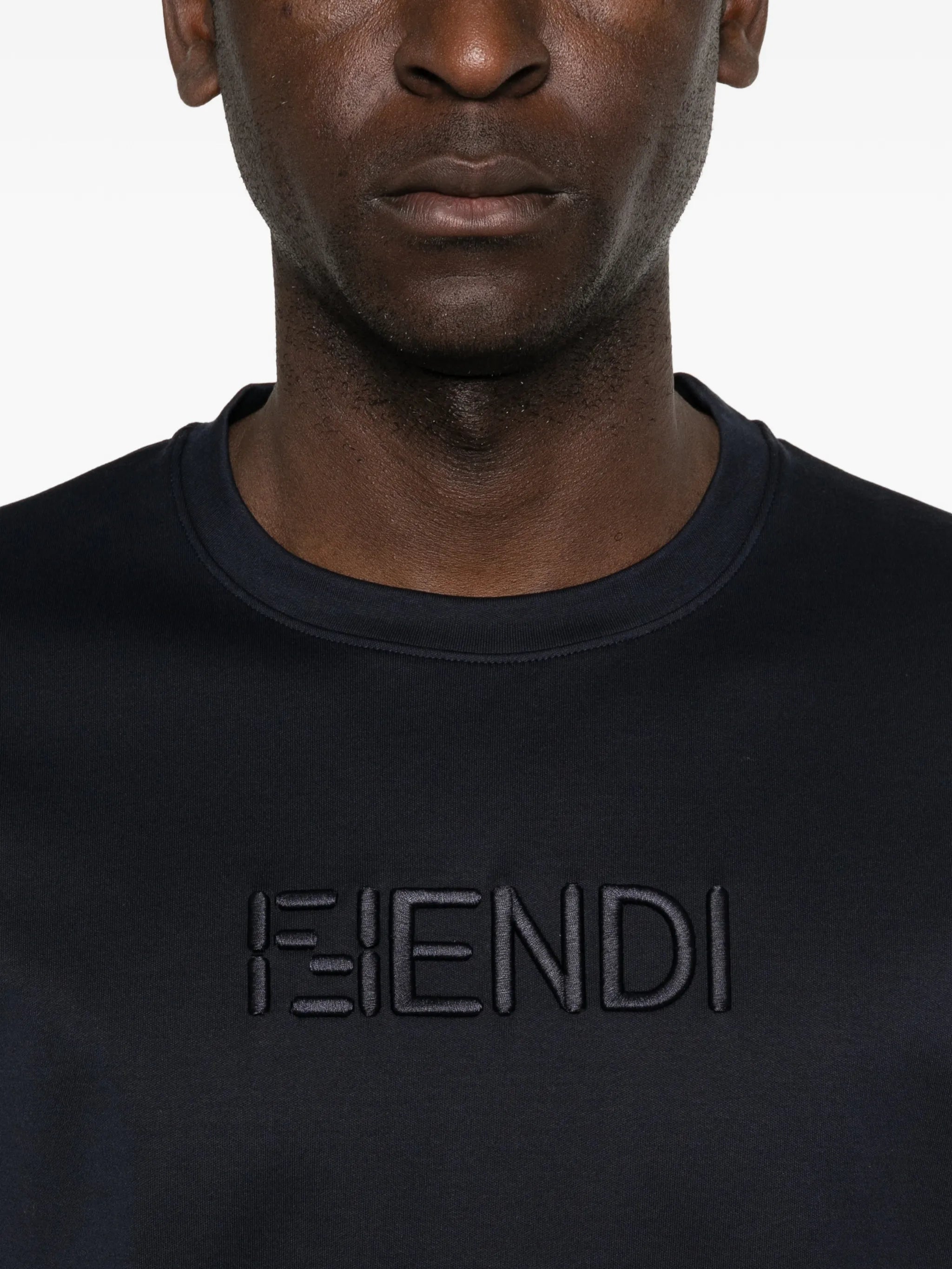 Fendi Fendi Embroidered-logo T-shirt, view 2