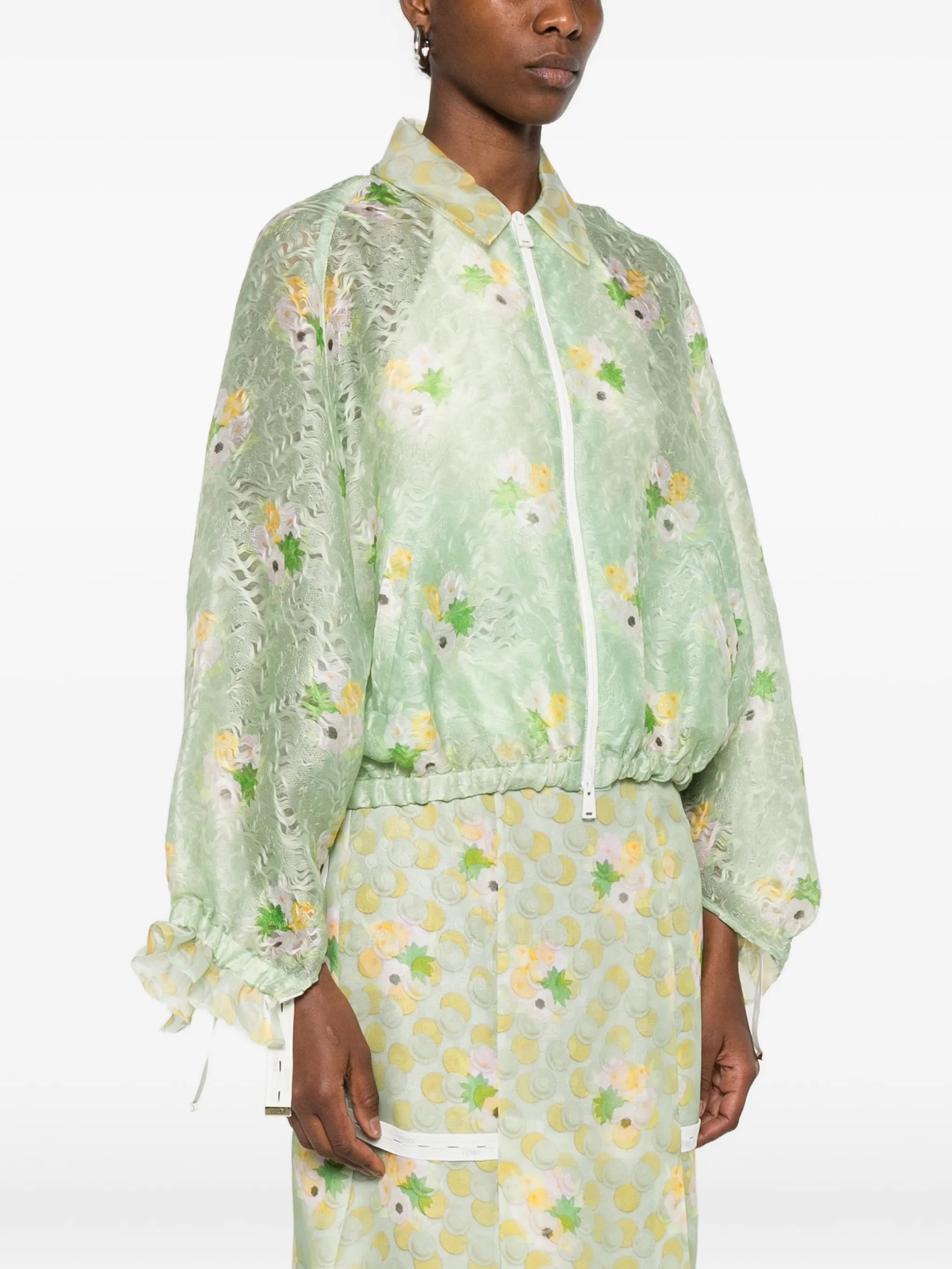 Fendi Fendi Floral-print Bomber Jacket, view 2