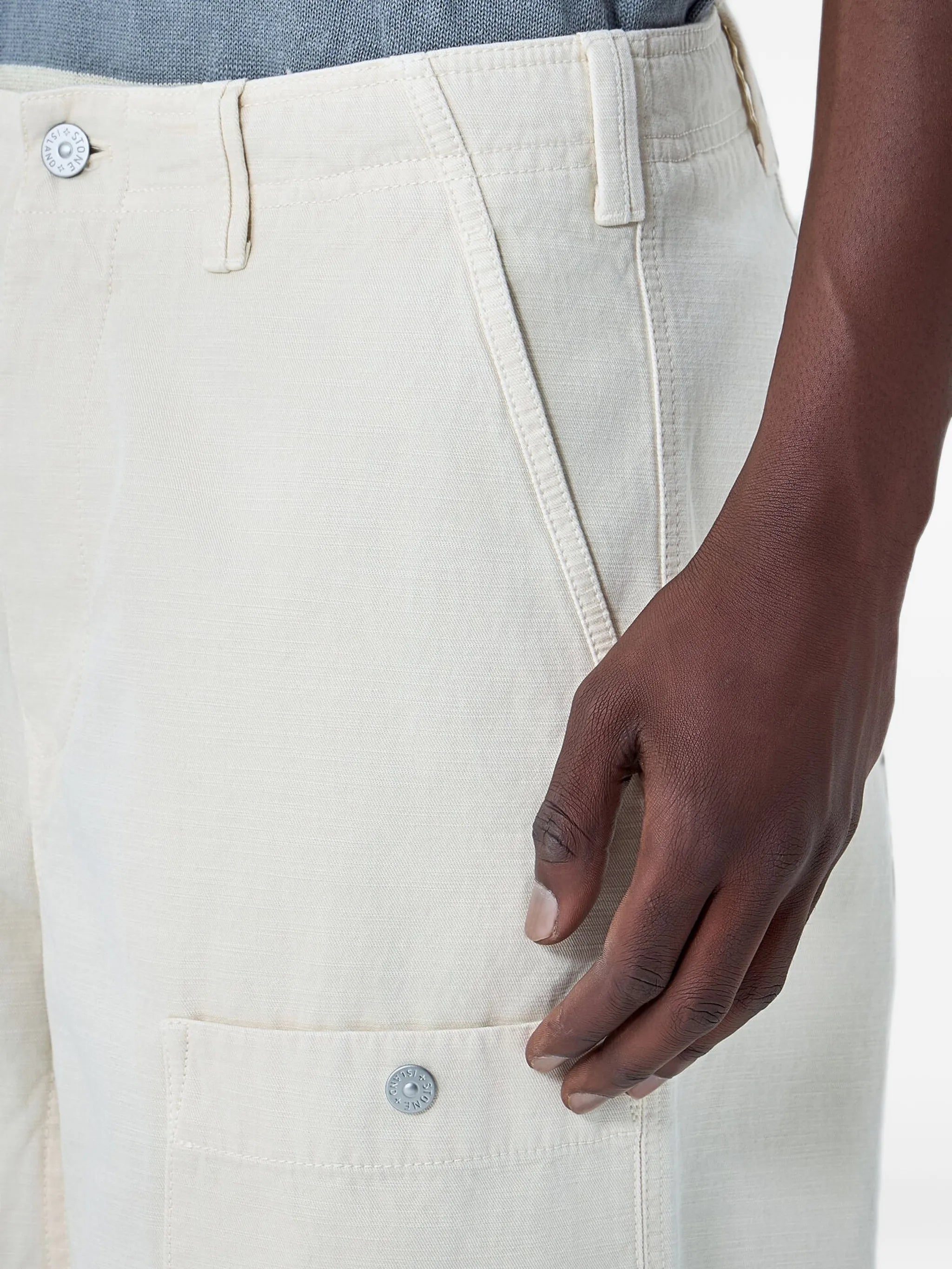 Stone Island Stone Island Buttoned Pocket Trousers, view 2