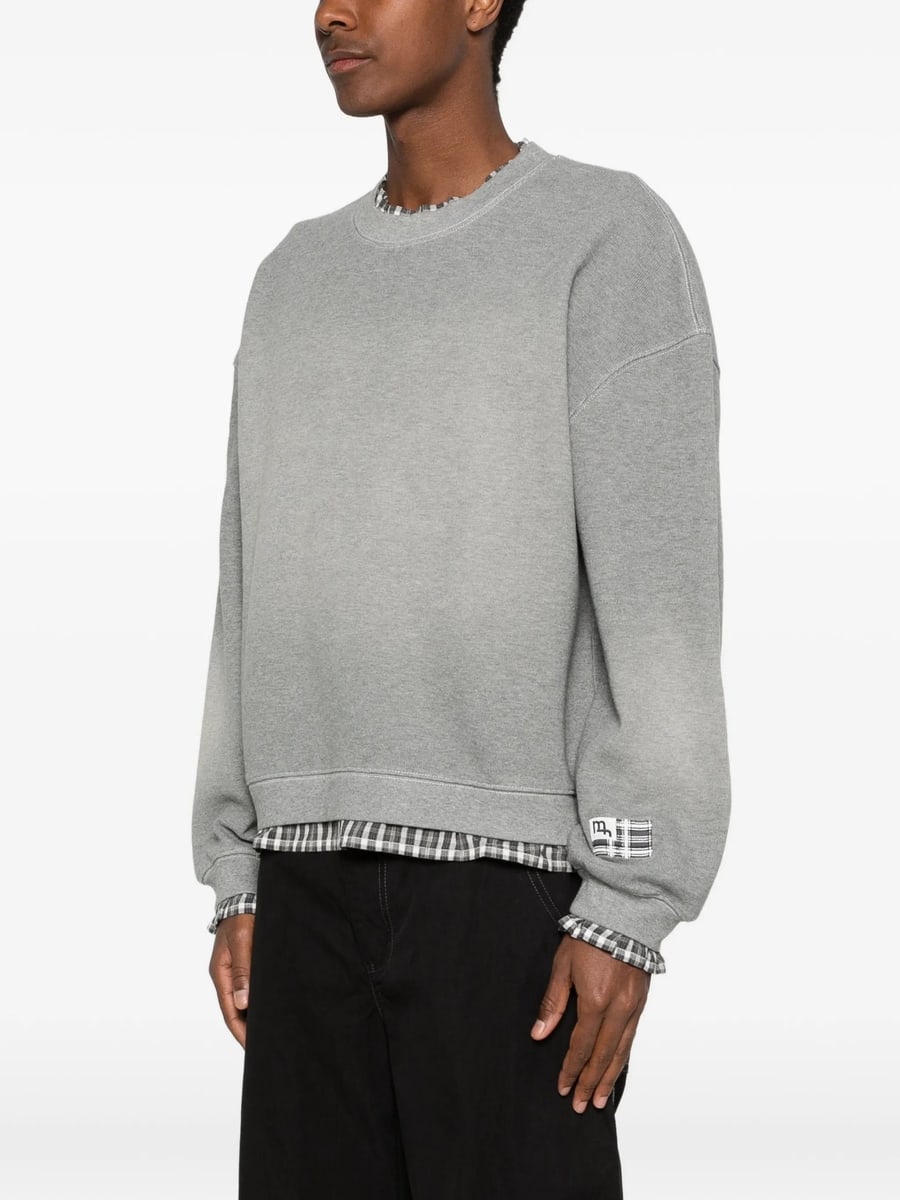 Madfrenzy Madfrenzy Gingham-trim Sweatshirt, view 2