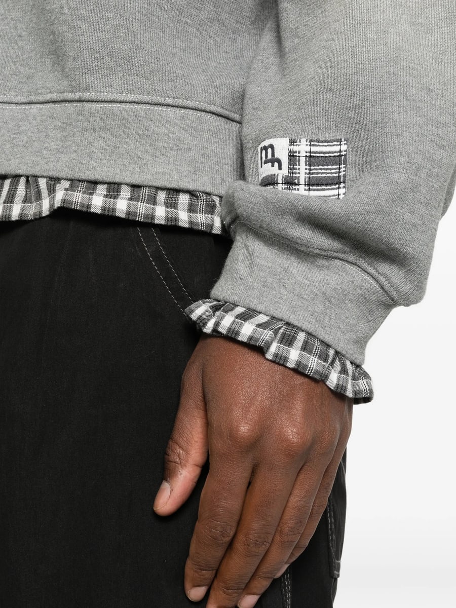 Madfrenzy Madfrenzy Gingham-trim Sweatshirt, view 4