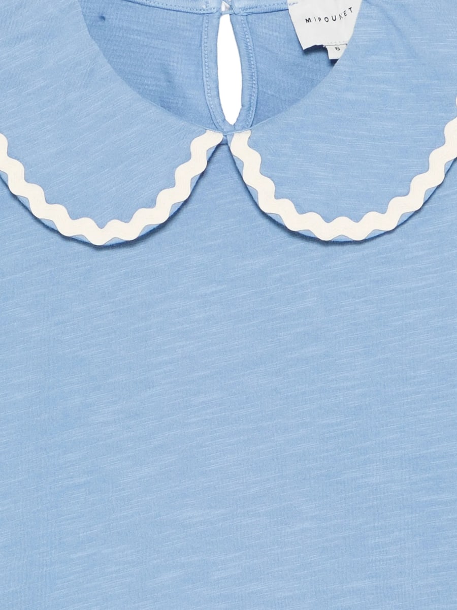 Mipounet Mipounet Odetta Scalloped Collared T-shirt, view 3