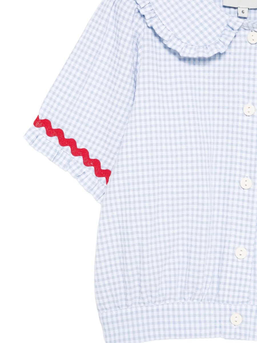 Mipounet Mipounet Sylvie Ruffled Gingham Top, view 2
