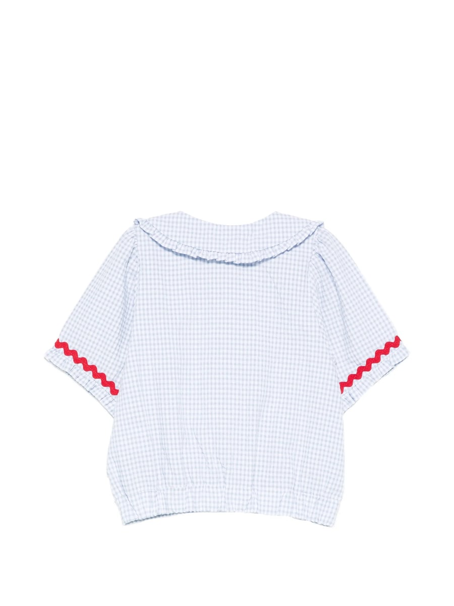 Mipounet Mipounet Sylvie Ruffled Gingham Top, view 3