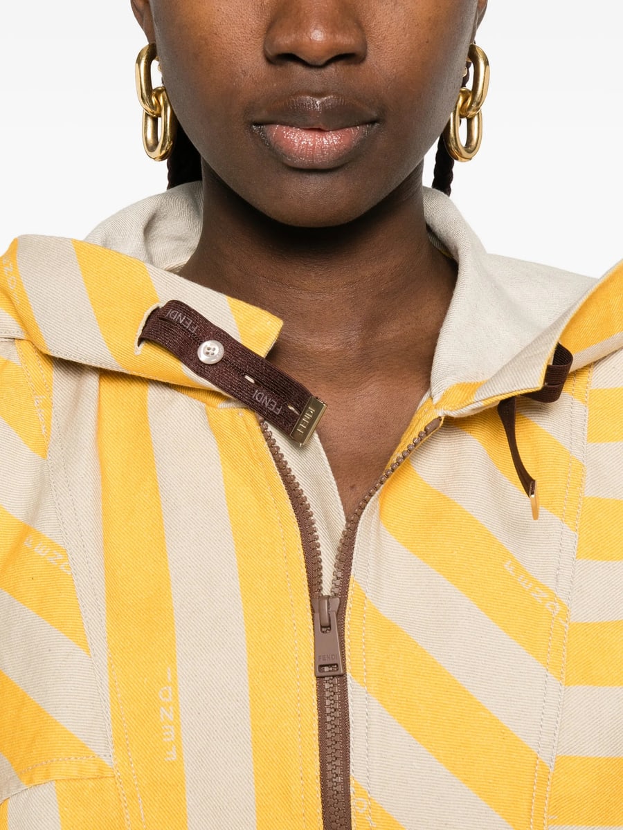 Fendi Fendi Striped Hooded Jacket, view 4