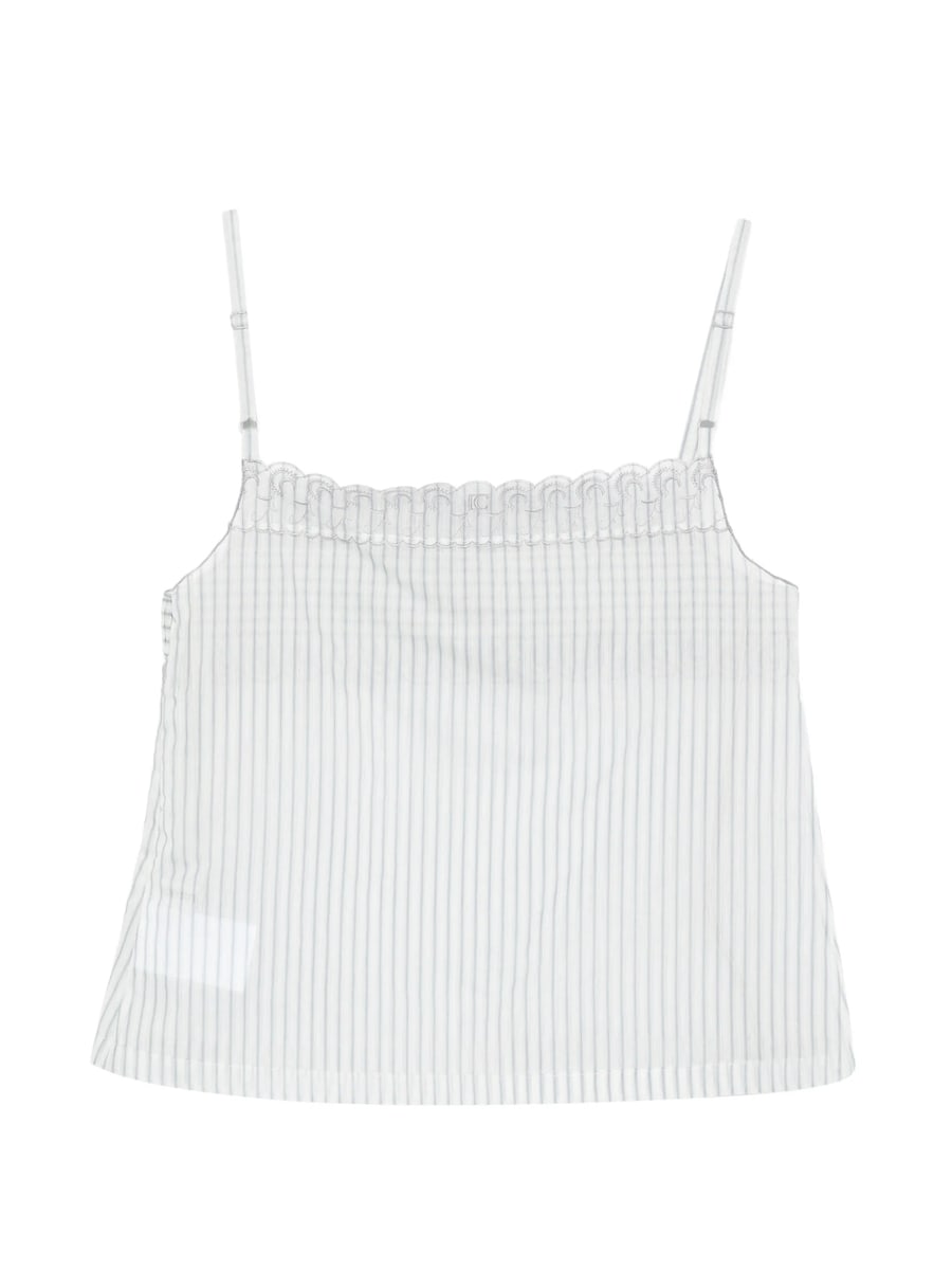 Low Classic Low Classic Stripe-print Lace-trim Camisole Top