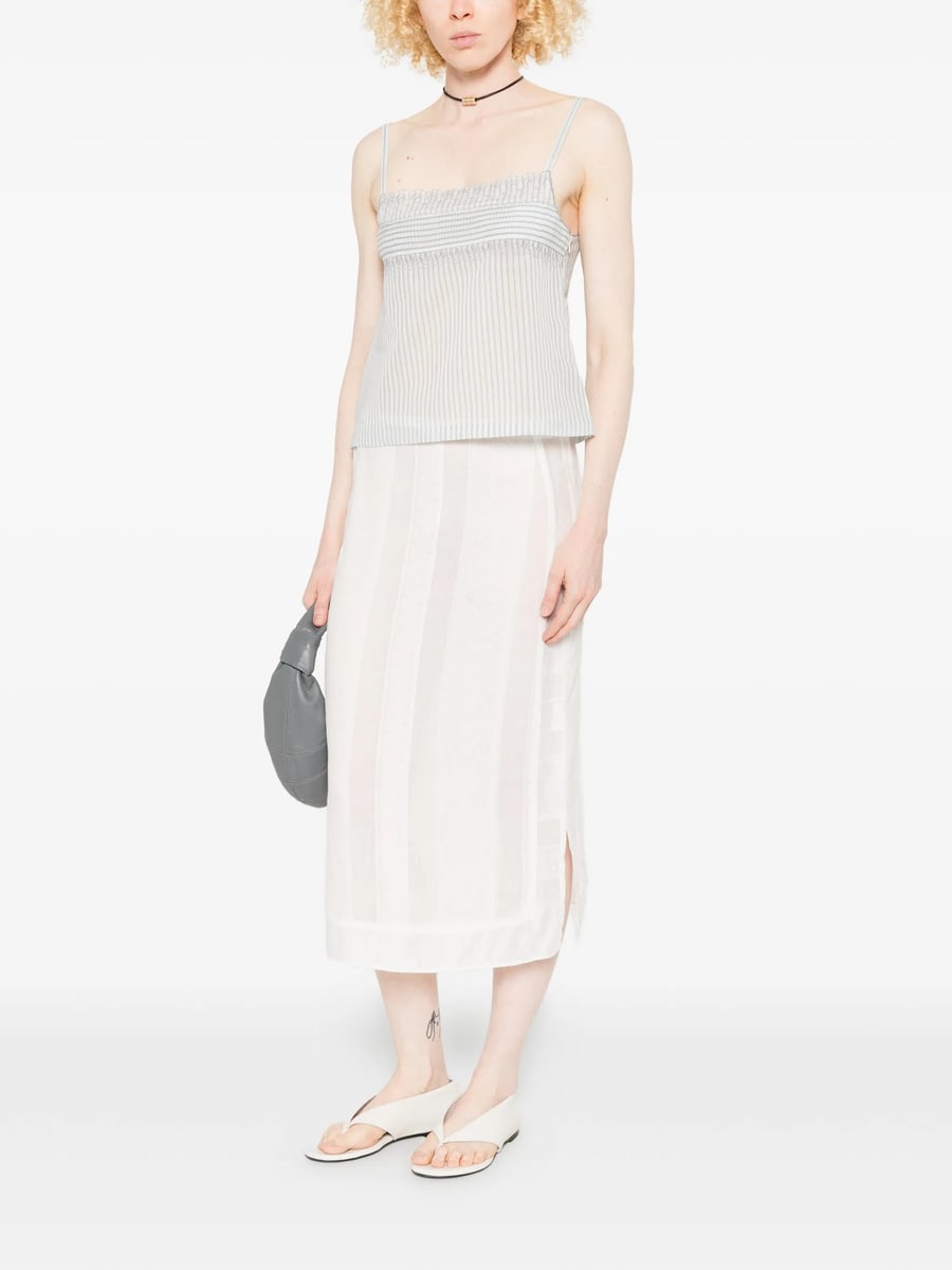 Low Classic Low Classic Stripe-print Lace-trim Camisole Top, view 2