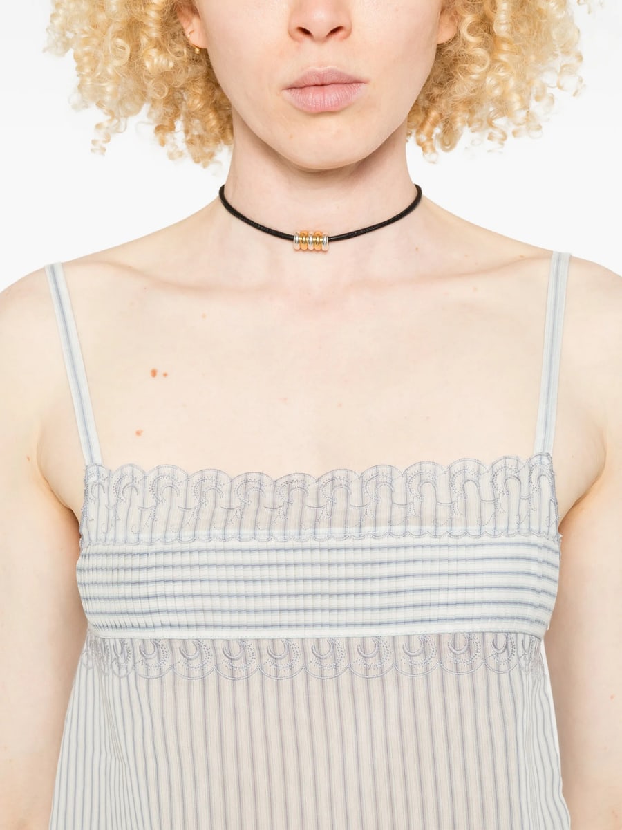 Low Classic Low Classic Stripe-print Lace-trim Camisole Top, view 5
