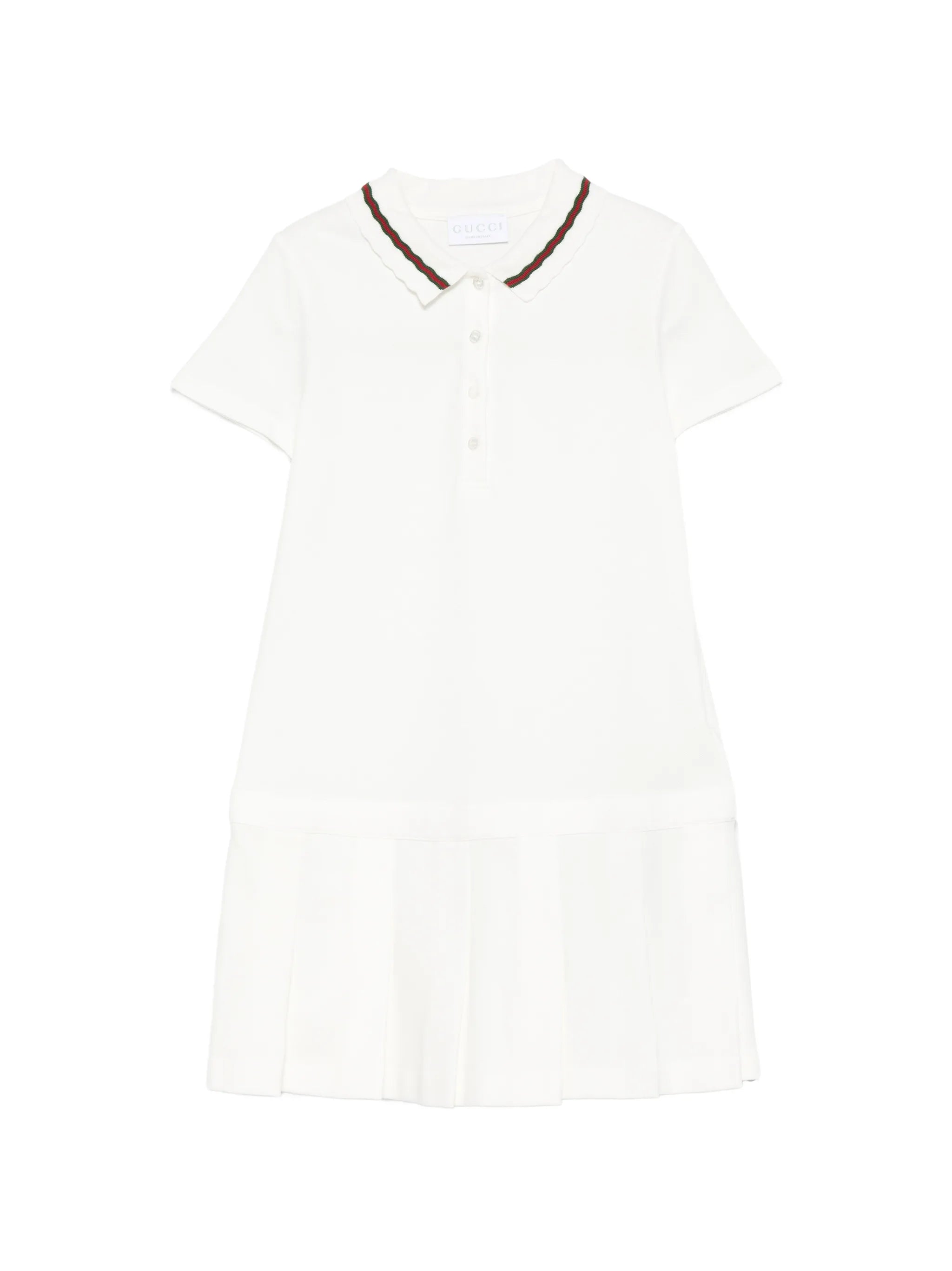 Gucci Gucci Striped-collar Pleated Dress