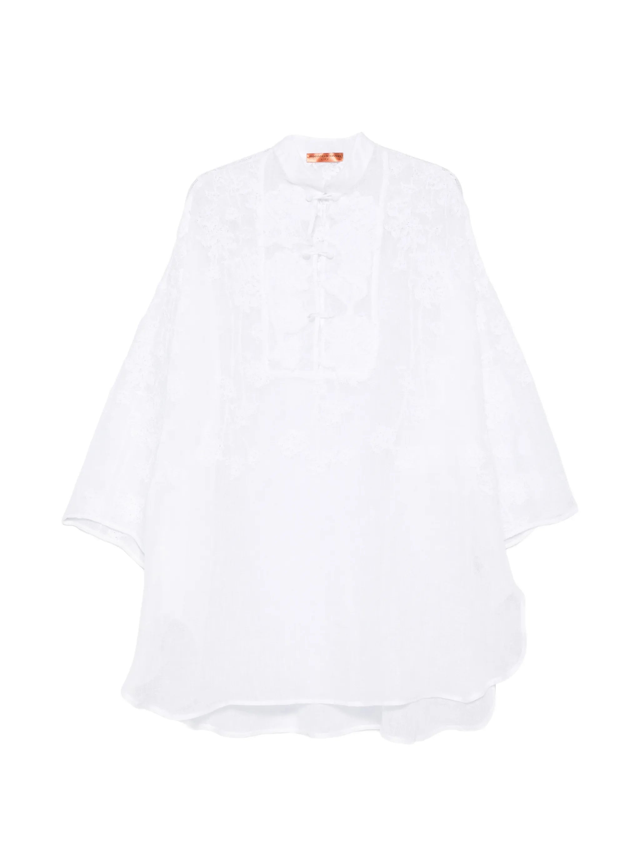 Ermanno Scervino Ermanno Scervino Lace Buttoned Mini Dress