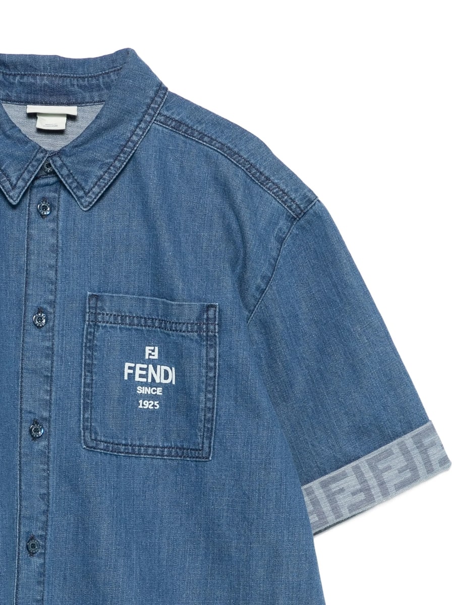 Fendi Fendi Patch-pocket Logo Shirt, view 3