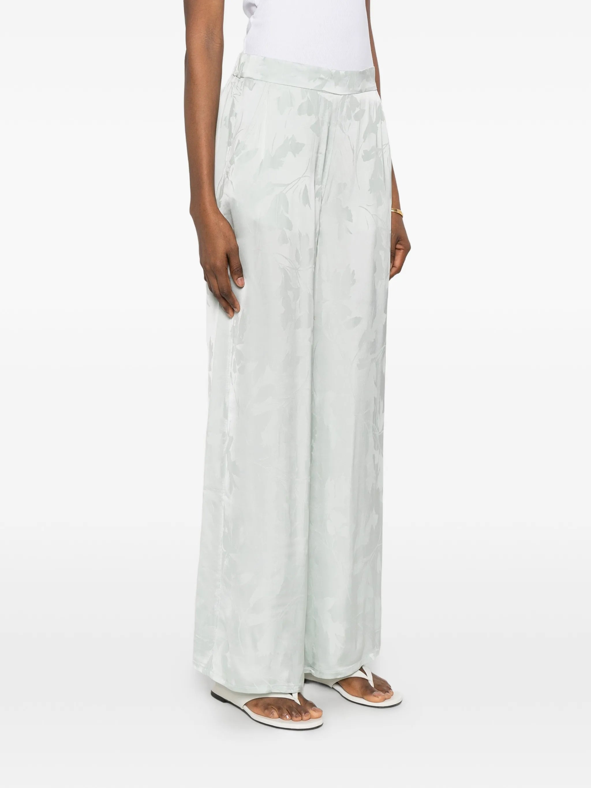 Calvin Klein Calvin Klein Floral-jacquard Relaxed-fit Trousers, view 2