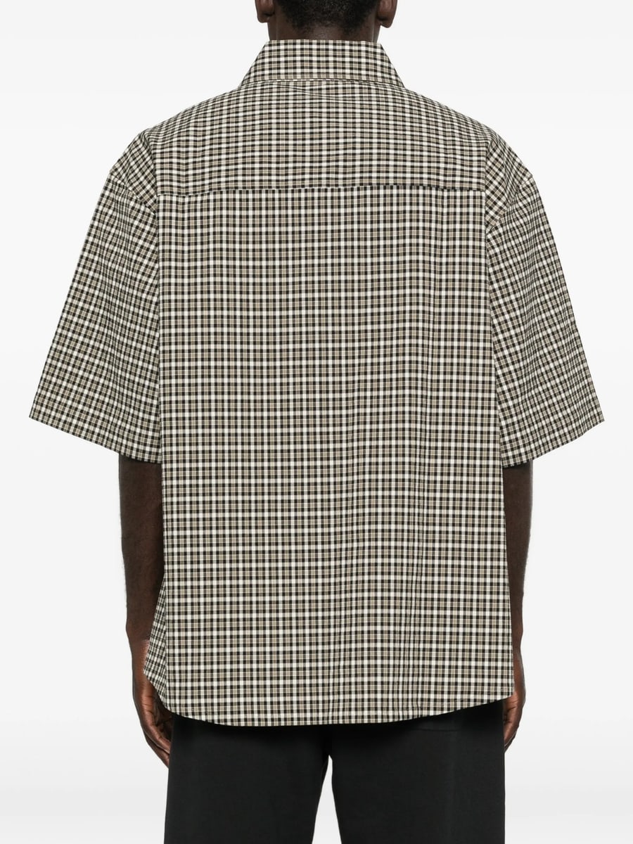 Martine Rose Martine Rose Checked Panel Polo Shirt, view 4