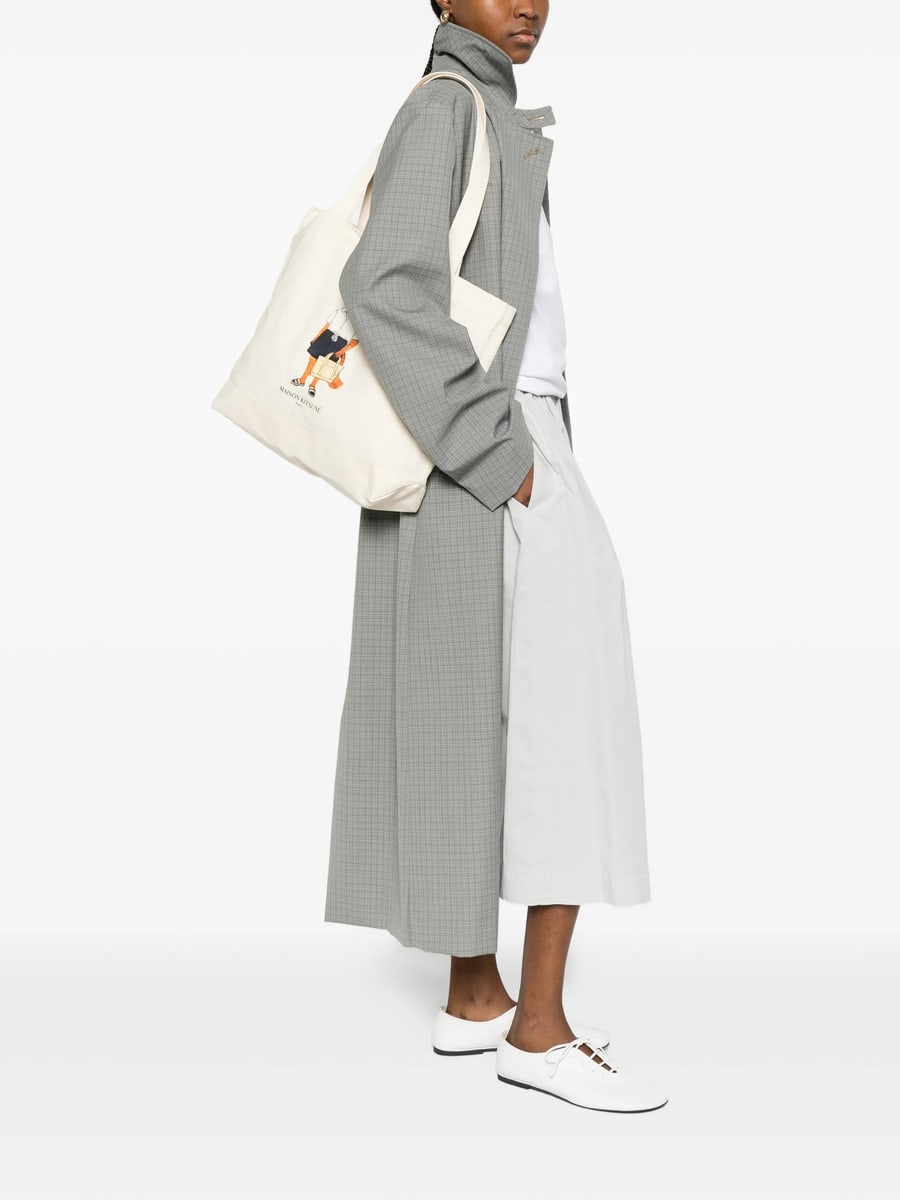 Maison Kitsuné Maison Kitsuné Fox-print Tote Bag, view 2