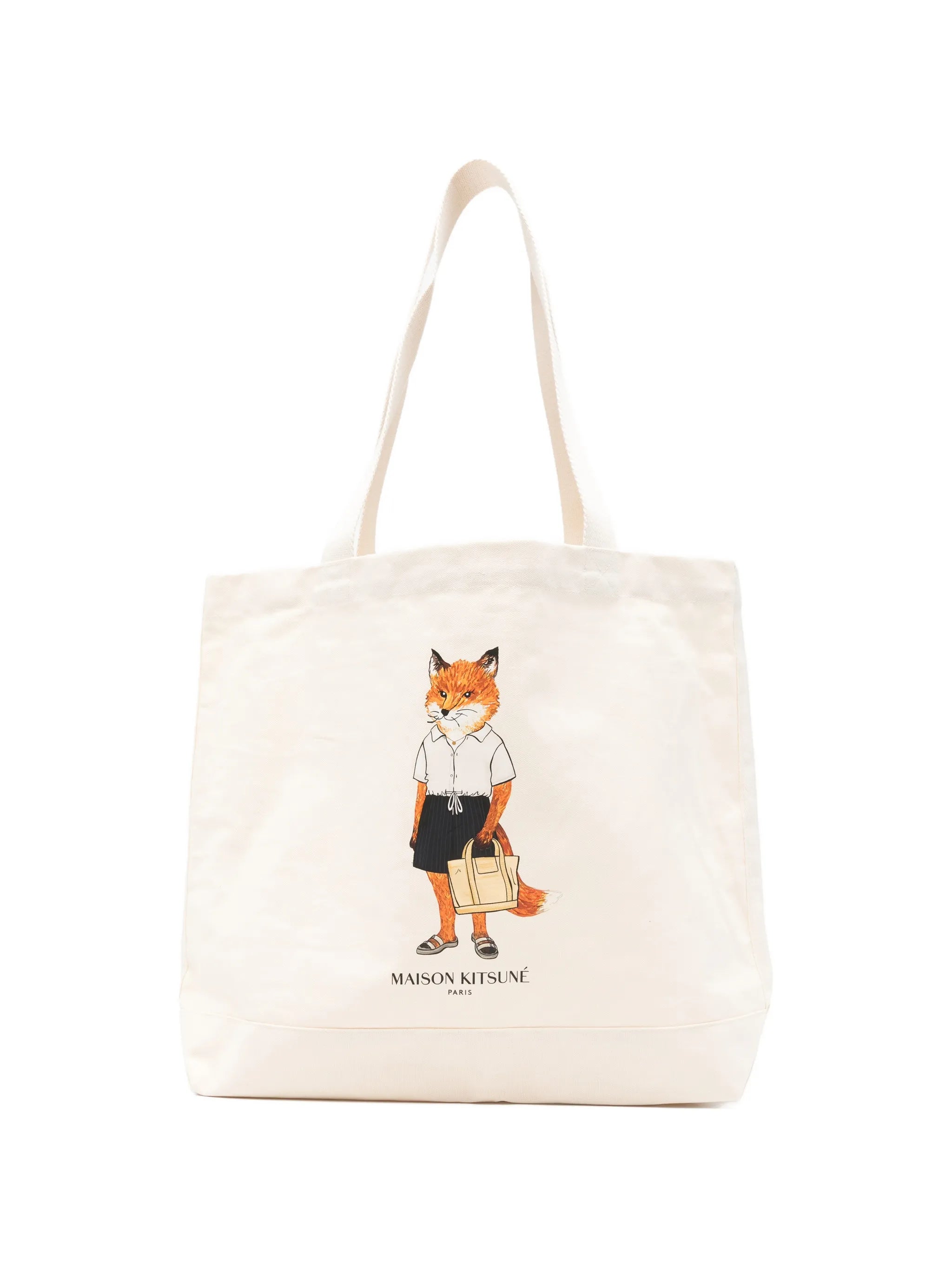 Maison Kitsuné Maison Kitsuné Fox-print Tote Bag
