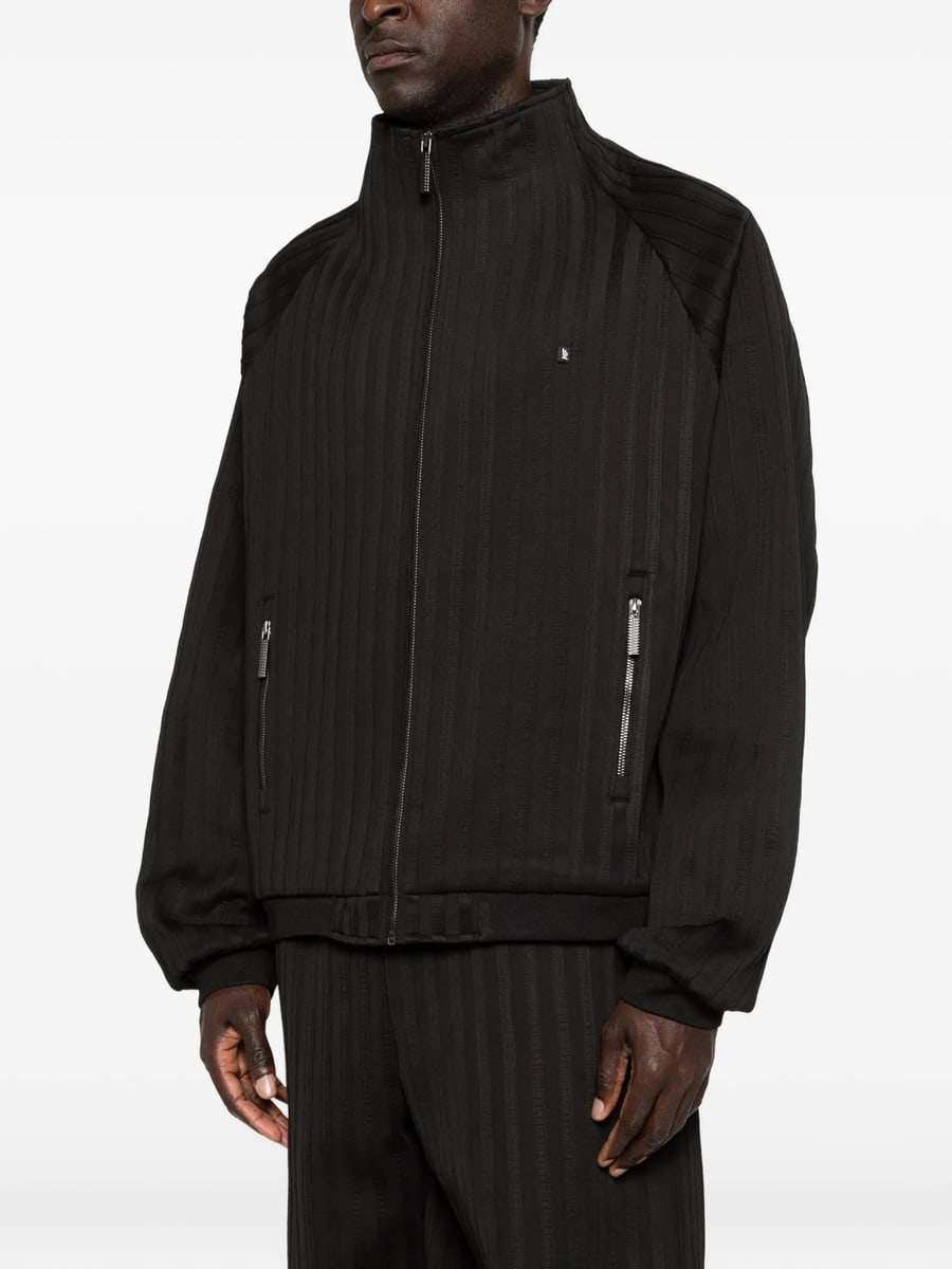 Madfrenzy Madfrenzy Striped Zip Jacket, view 2