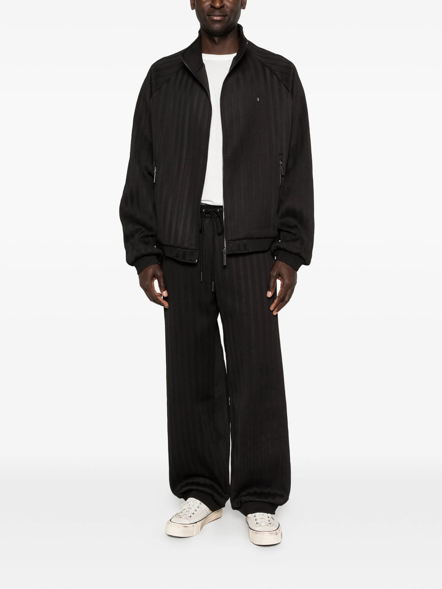 Madfrenzy Madfrenzy Striped Zip Jacket, view 4