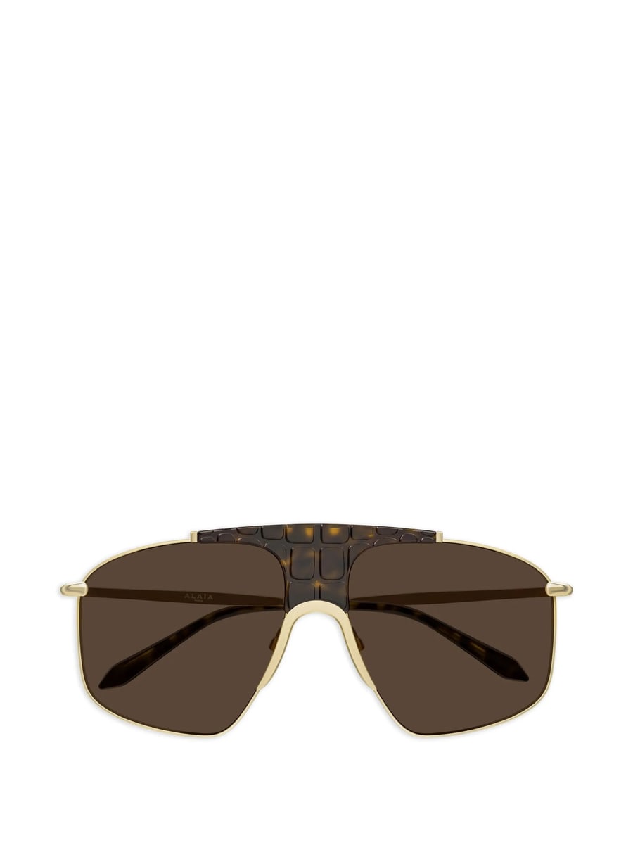Alaïa Alaïa Tortoiseshell-effect Pilot-frame Sunglasses
