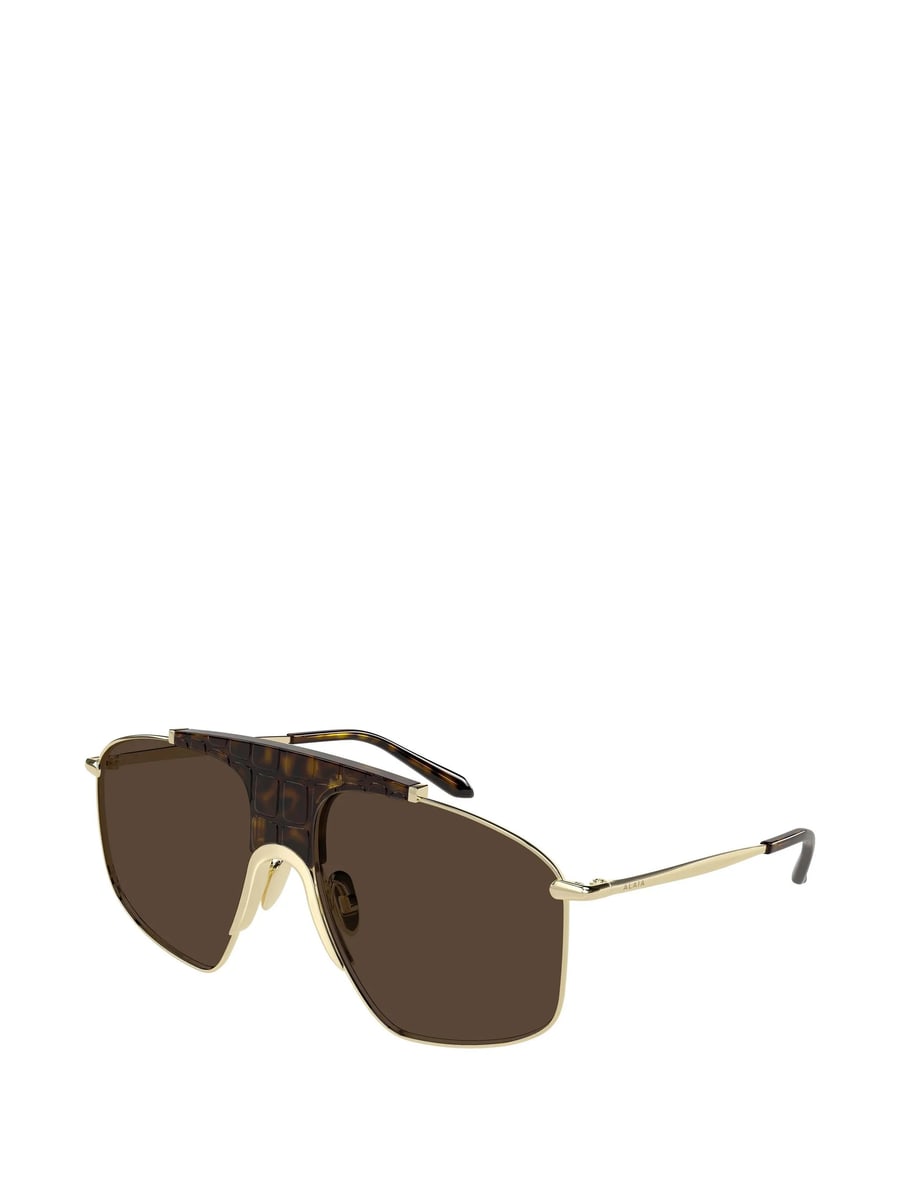 Alaïa Alaïa Tortoiseshell-effect Pilot-frame Sunglasses, view 2