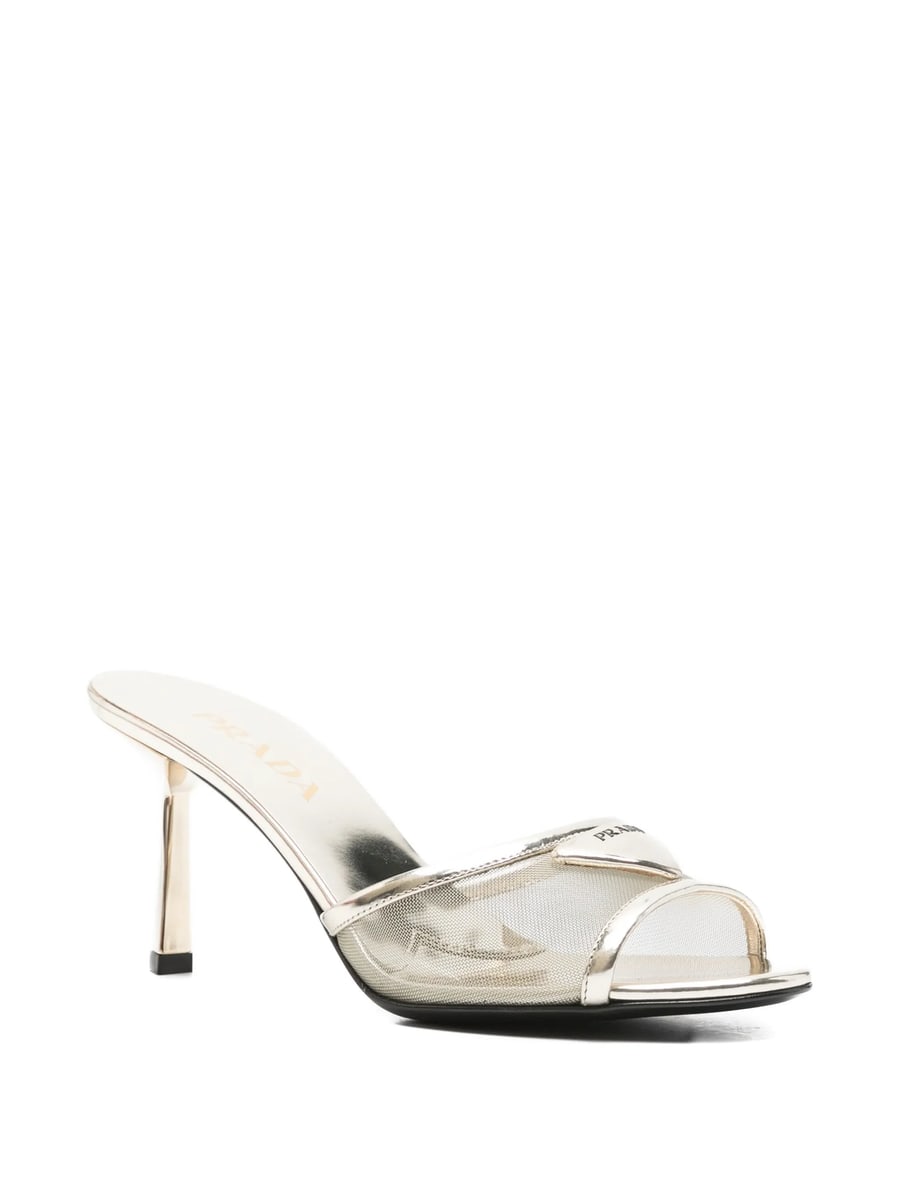 Prada Prada Metallic Finish Sandals, view 2