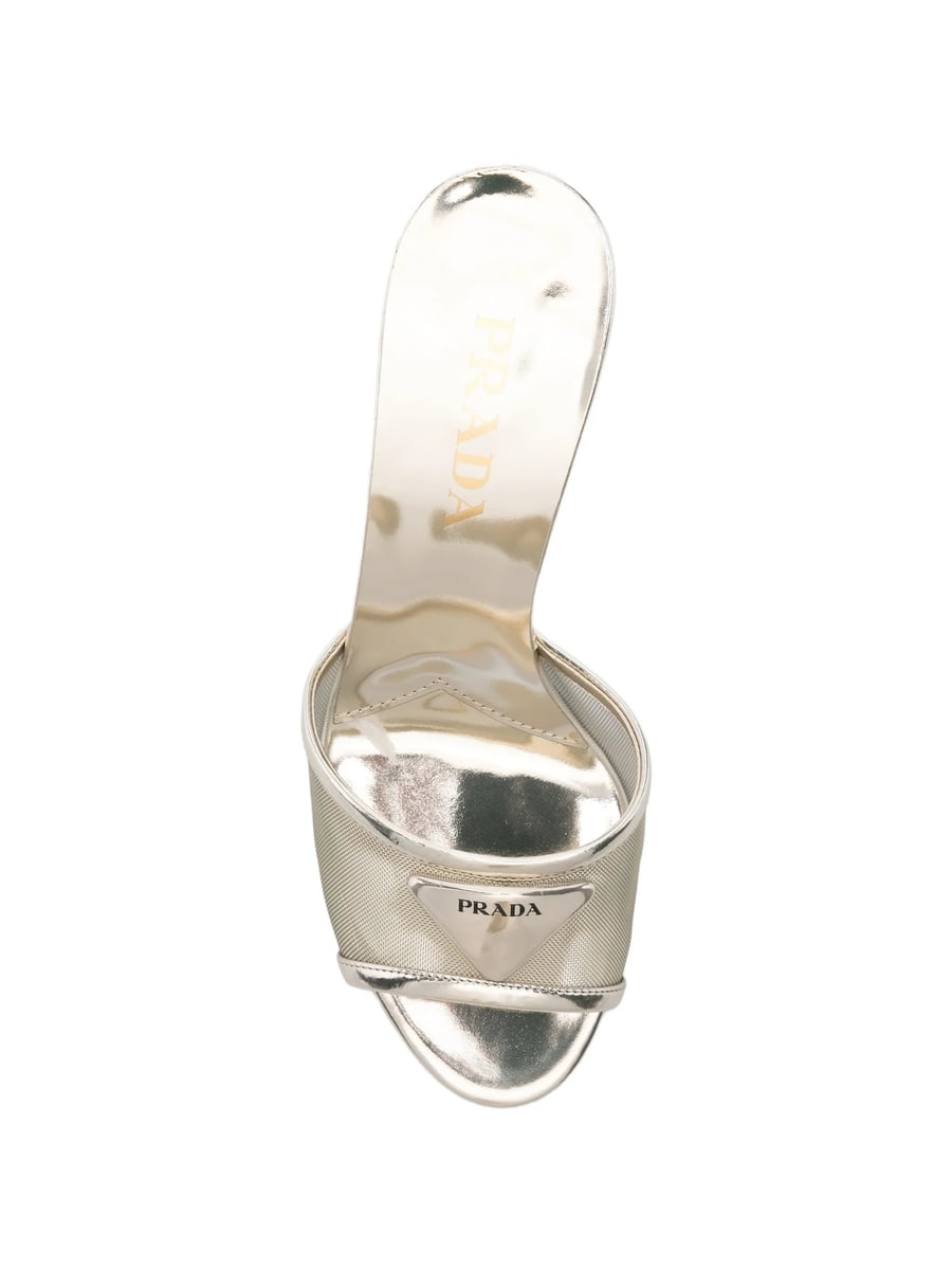 Prada Prada Metallic Finish Sandals, view 3