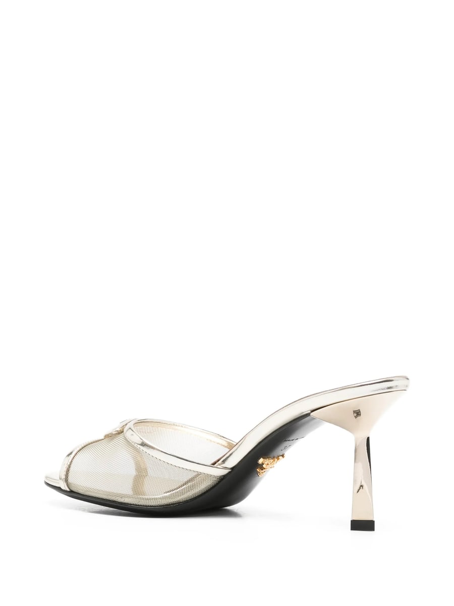 Prada Prada Metallic Finish Sandals, view 4