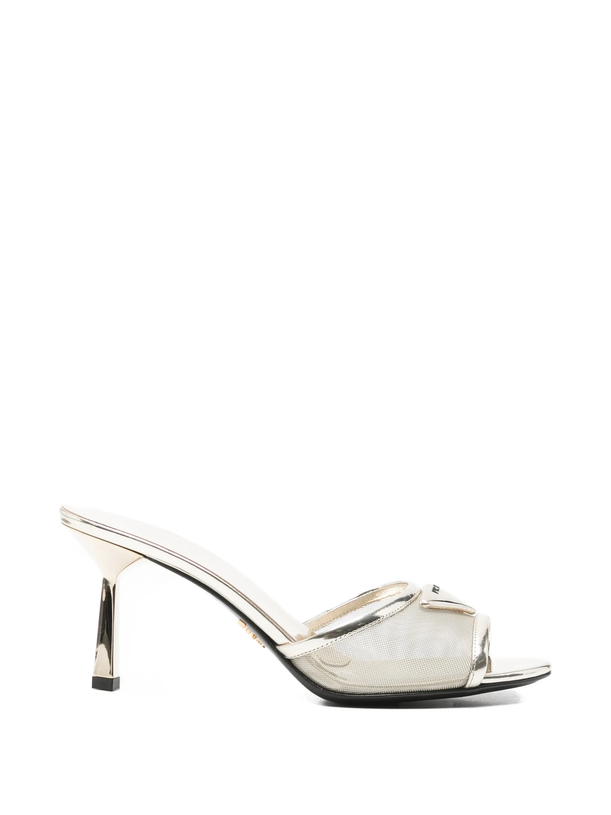 Prada Prada Metallic Finish Sandals