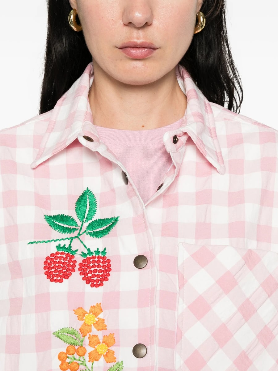 Susanna Blu Susanna Blu Crisantemo Gingham Jacket, view 5