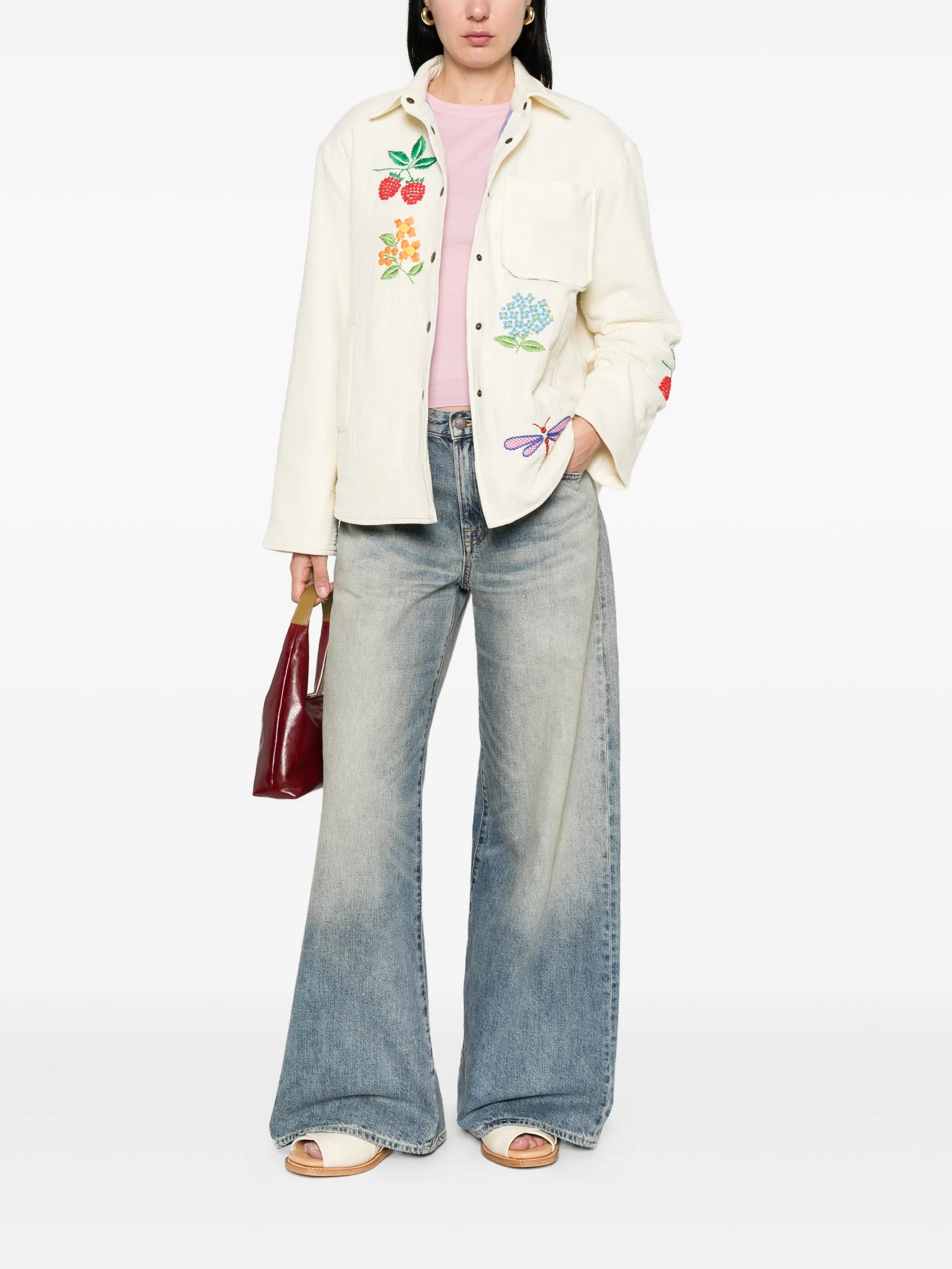 Susanna Blu Susanna Blu Crisantemo Button Jacket, view 2
