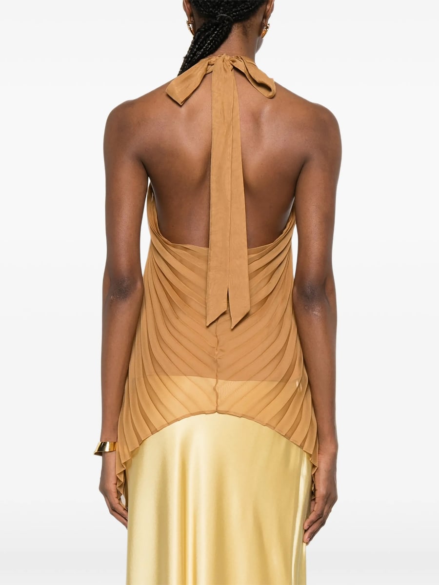 Max Mara Pianoforte Max Mara Pianoforte Mxevalzer Ring Pleated Top, view 4