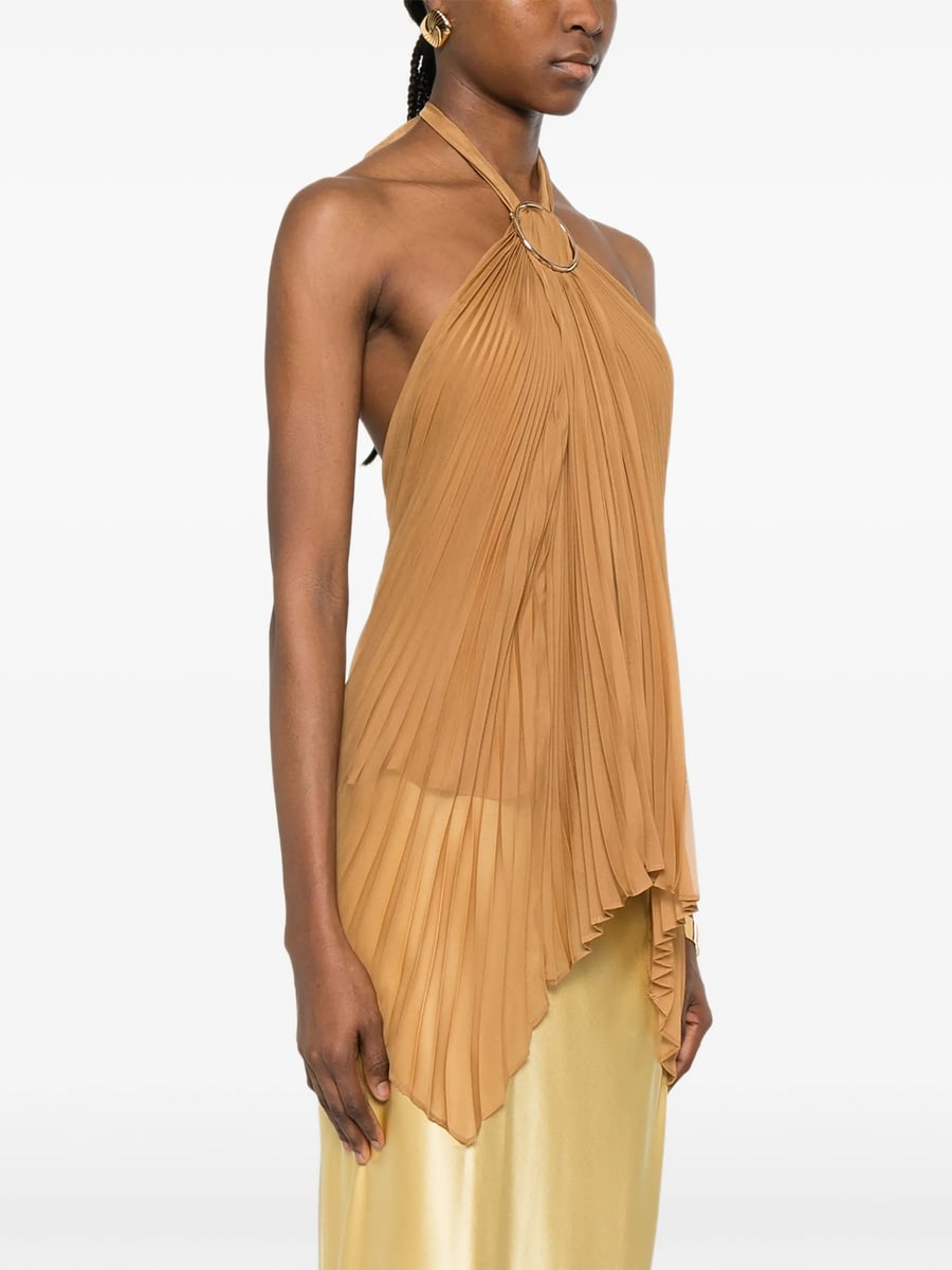 Max Mara Pianoforte Max Mara Pianoforte Mxevalzer Ring Pleated Top, view 5